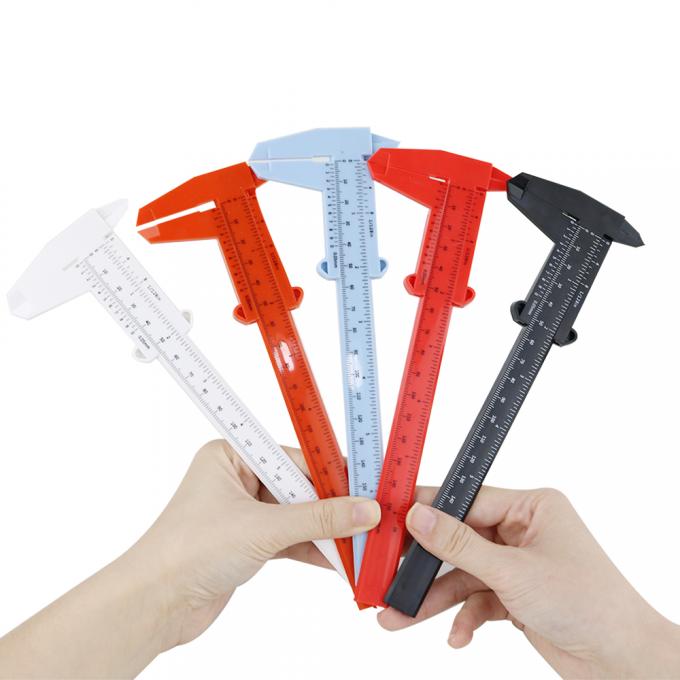 0-150mm Measuring Ruler Double Foot Plastic Vernier Caliper 0