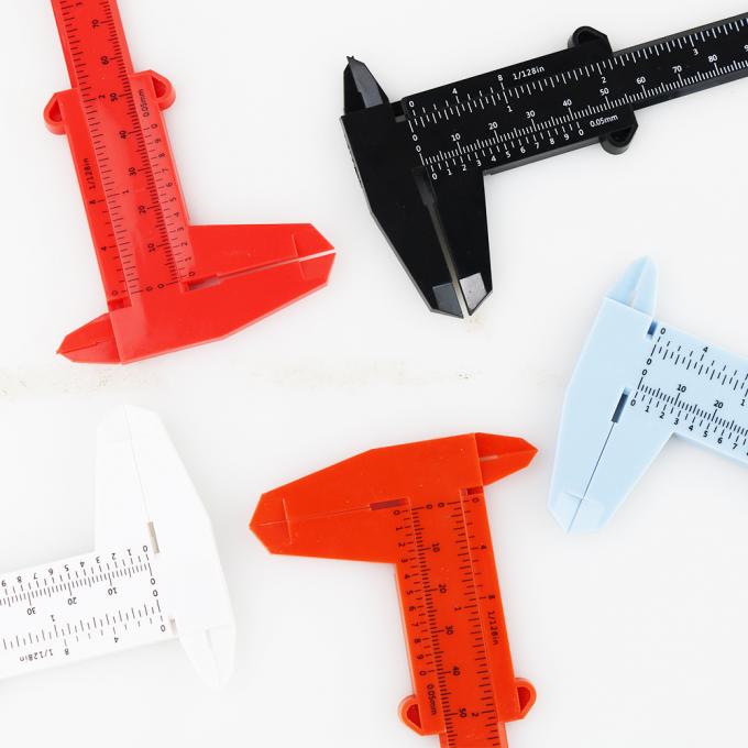 0-150mm Measuring Ruler Double Foot Plastic Vernier Caliper 1