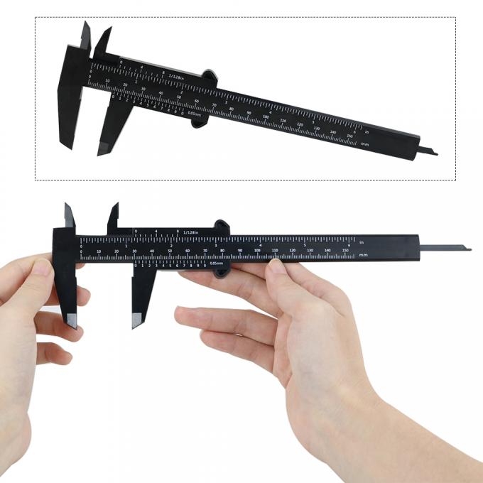 0-150mm Measuring Ruler Double Foot Plastic Vernier Caliper 2